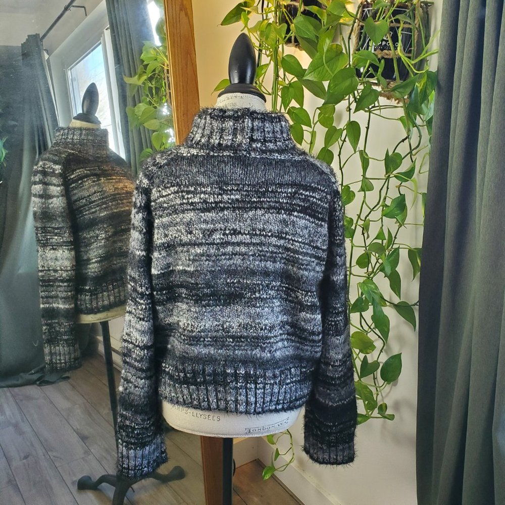 BABATON | Aritzia Black White Grey Titus Alpaca Wool Turtleneck Sweater (M) - Picture 10 of 12
